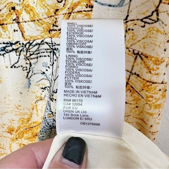 NEW Urban Outfitters By The Sea World Map Y2K Women’s Mini Slip Dress Sz S - Picture 9 of 14